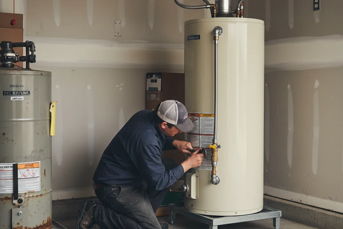 Water heater and shutoff valve replacement in Silverstreet